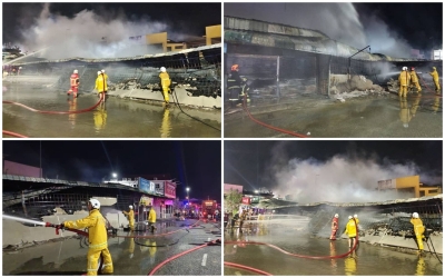 Four business premises destroyed in Jitra fire, no casualties reported